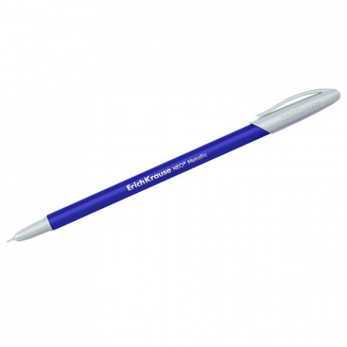 Ручка шариковая ERICH KRAUSE Neo Stick Metallic, СИНЯЯ, корпус ассорти, узел 0,7 мм, 61009