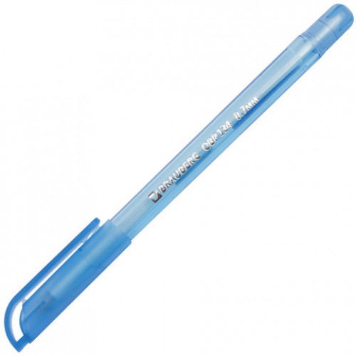 Ручка шариковая масляная BRAUBERG Olive Pen Tone, СИНЯЯ, корпус тонированный, пишущий узел 0,7 мм, линия 0,35 мм, 142710