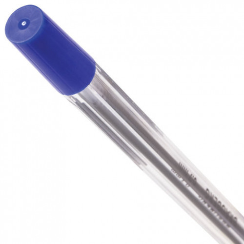 Ручка шариковая BRAUBERG Note, СИНЯЯ, корпус прозрачный, узел 0,7 мм, линия письма 0,35 мм, 141146