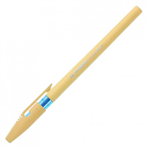 Ручка шариковая STABILO Liner Pastel, СИНЯЯ, корпус ванильный, узел 0,7 мм, линия письма 0,3 мм, 808FP1041-5
