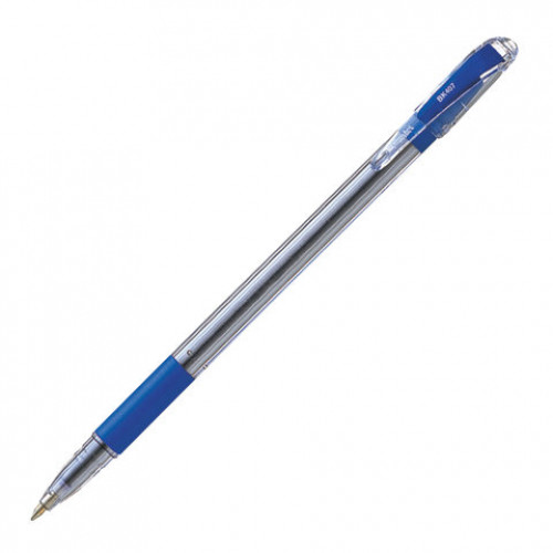 Ручка шариковая масляная с грипом PENTEL (Япония) TKO, СИНЯЯ, узел 0,7 мм, линия письма 0,27 мм, BK407-C