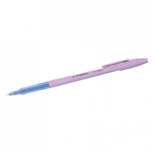Ручка шариковая STABILO Liner Pastel, СИНЯЯ, корпус лавандовый, узел 0,7 мм, линия письма 0,3 мм, 808FP1041-6