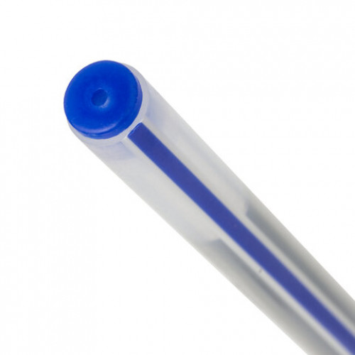 Ручка шариковая масляная STAFF OBP-31, СИНЯЯ, корпус матовый, игольчатый узел 0,6 мм, линия письма 0,3 мм, 143021