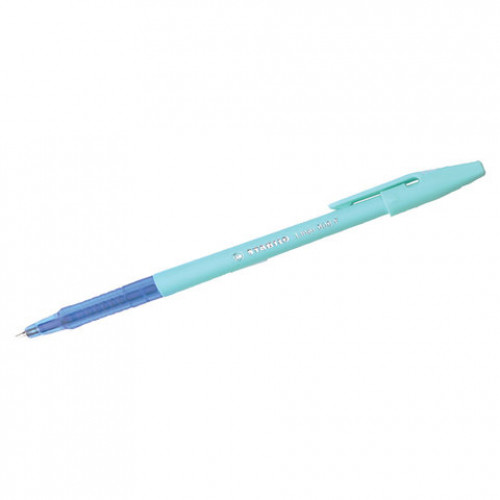 Ручка шариковая STABILO Liner Pastel, СИНЯЯ, корпус бирюзовый, узел 0,7 мм, линия письма 0,3 мм, 808FP1041-1