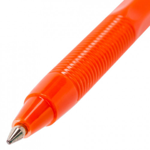 Ручка шариковая масляная STAFF Flare, СИНЯЯ, корпус оранжевый, узел 1 мм, линия письма 0,7 мм, 142679