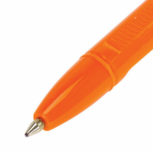 Ручки шариковые BRAUBERG ULTRA ORANGE, СИНИЕ, НАБОР 10 штук, корпус оранжевый, узел 0,7 мм, 143571