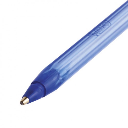 Ручка шариковая масляная BIC Cristal Soft, СИНЯЯ, корпус тонированный, узел 1,2 мм, линия 0,35 мм, 951434