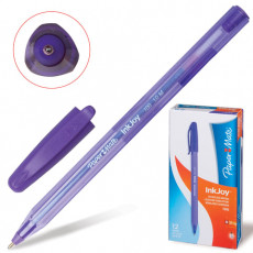Ручка шариковая PAPER MATE Inkjoy 100, ФИОЛЕТОВАЯ, корпус тонированный фиолетовый, узел 1,2 мм, линия письма 1 мм, S0977330