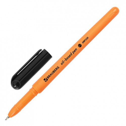 Ручка шариковая масляная BRAUBERG Fine Neon, СИНЯЯ, корпус ассорти, узел 0,7 мм, линия письма 0,35 мм, 142948
