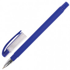 Ручка шариковая масляная BRAUBERG Matt, СИНЯЯ, корпус синий, узел 0,7 мм, линия письма 0,35 мм, 142486