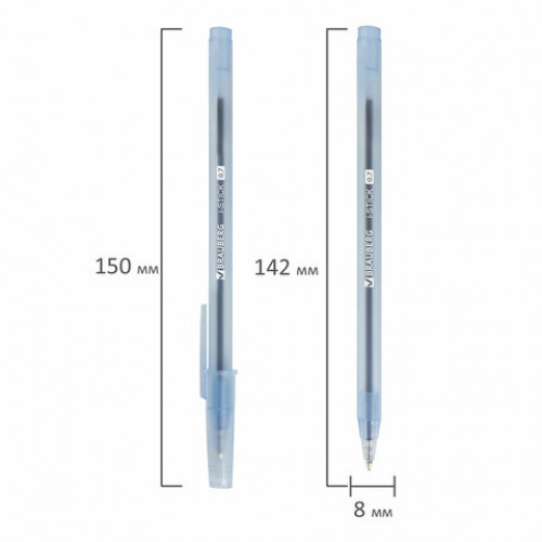 Ручка шариковая BRAUBERG i-STICK СИНЯЯ, пишущий узел 0,7 мм, линия письма 0,35 мм, 143442