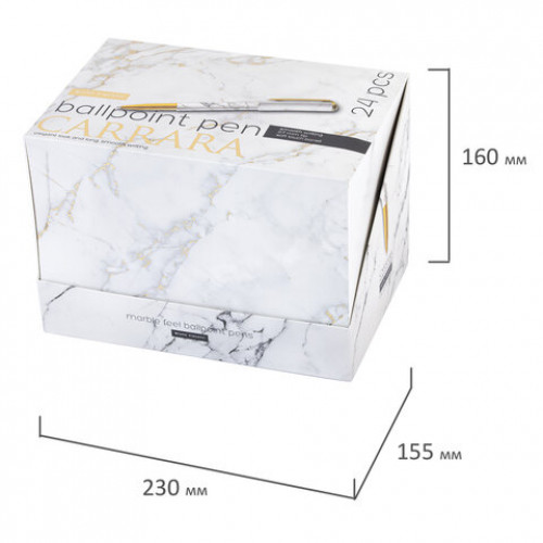 Ручка шариковая в футляре BRUNO VISCONTI DreamWrite Carrara, СИНЯЯ, корпус ассорти, 0,5 мм, 20-0264/61