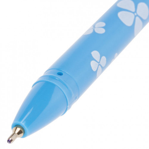 Ручка шариковая масляная BRAUBERG FRUITY SF, СИНЯЯ, с узором, узел 1 мм, линия письма 0,5 мм, 142653