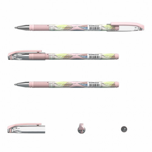 Ручка шариковая ERICH KRAUSE ColorTouch Flora, СИНЯЯ, узел 0,7 мм, линия письма 0,35 мм, 50741
