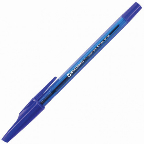 Ручка шариковая BRAUBERG Black Jack, СИНЯЯ, корпус тонированный синий, узел 0,7 мм, линия письма 0,35 мм, 141296
