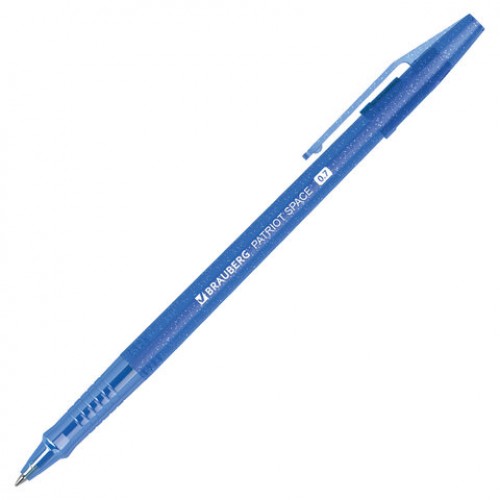 Ручка шариковая РОССИЯ PATRIOT SPACE, СИНЯЯ, корпус синий, узел 0,7 мм, линия письма 0,35 мм, BRAUBERG, 143965
