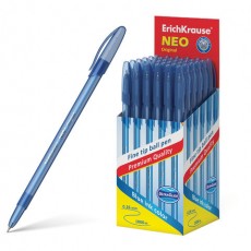 Ручка шариковая ERICH KRAUSE Neo Stick Original, СИНЯЯ, узел 0,7 мм, линия письма 0,26 мм, 46515