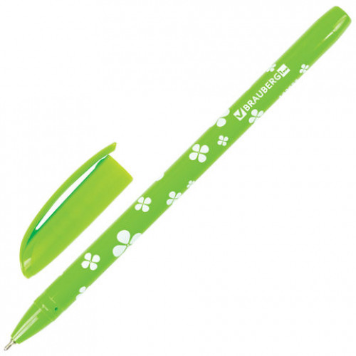 Ручка шариковая масляная BRAUBERG FRUITY SF, СИНЯЯ, с узором, узел 1 мм, линия письма 0,5 мм, 142653