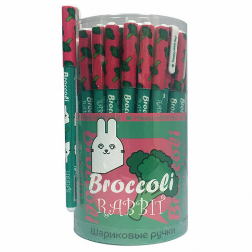Ручка шариковая CENTRUM Rabbit. Broccoli, СИНЯЯ, корпус с печатью, узел 0,7 мм, 83990