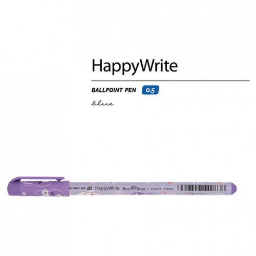 Ручка шариковая BRUNO VISCONTI HappyWrite, СИНЯЯ, Цирк.Ламы, узел 0,5 мм, линия письма 0,3 мм, 20-0215/49
