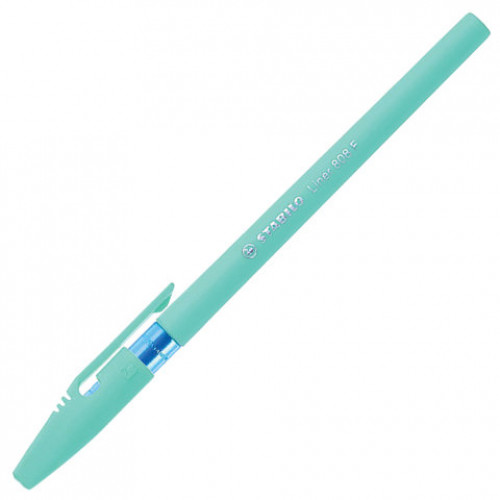 Ручка шариковая STABILO Liner Pastel, СИНЯЯ, корпус бирюзовый, узел 0,7 мм, линия письма 0,3 мм, 808FP1041-1