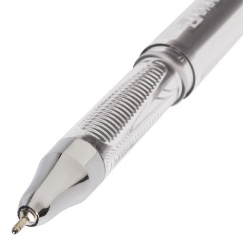 Ручка шариковая масляная BRAUBERG Smooth Write, СИНЯЯ, корпус прозрачный, узел 0,7 мм, линия письма 0,35 мм, 142682
