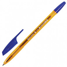 Ручка шариковая BRAUBERG X-333 AMBER, СИНЯЯ, корпус тонированный оранжевый, узел 0,7 мм, линия письма 0,35 мм, 142832