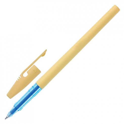 Ручка шариковая STABILO Liner Pastel, СИНЯЯ, корпус ванильный, узел 0,7 мм, линия письма 0,3 мм, 808FP1041-5
