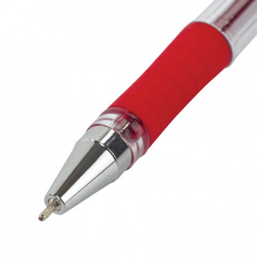 Ручка шариковая масляная с грипом BRAUBERG Model-XL ORIGINAL, КРАСНАЯ, узел 0,7 мм, линия письма 0,35 мм, 143244