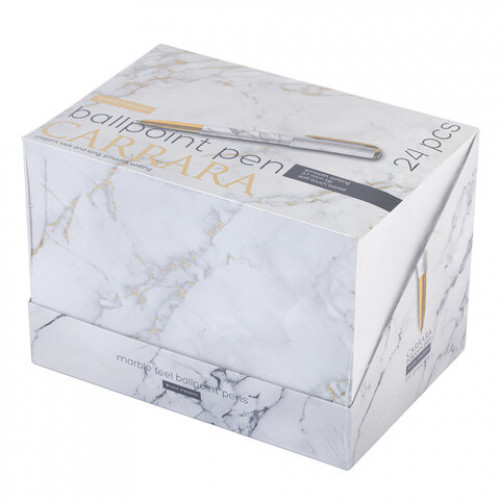Ручка шариковая в футляре BRUNO VISCONTI DreamWrite Carrara, СИНЯЯ, корпус ассорти, 0,5 мм, 20-0264/61