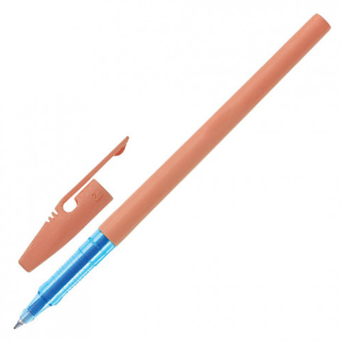 Ручка шариковая STABILO Liner Pastel, СИНЯЯ, корпус персиковый, узел 0,7 мм, линия письма 0,3 мм, 808FP1041-3