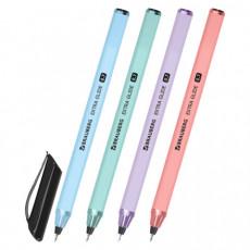Ручка шариковая масляная BRAUBERG Extra Glide Softy EL, СИНЯЯ, корпус ассорти, игольчатый наконечник 0,7 мм, линия письма 0,5 мм, 144262