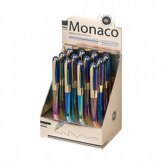 Ручка шариковая BRUNO VISCONTI MONACO PEARL, СИНЯЯ, темно-синий корпус, линия 0,4 мм, 20-0125/84