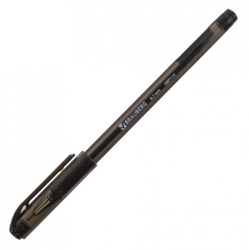 Ручка шариковая масляная с грипом BRAUBERG Max-Oil Tone, ЧЕРНАЯ, узел 0,7 мм, линия письма 0,35 мм, 142694