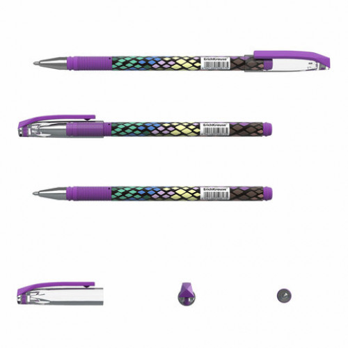 Ручка шариковая ERICH KRAUSE ColorTouch Purple python, СИНЯЯ, узел 0,7 мм, линия письма 0,35 мм, 50743
