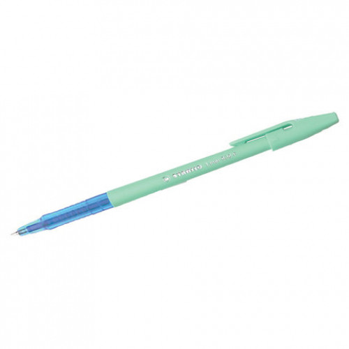 Ручка шариковая STABILO Liner Pastel, СИНЯЯ, корпус мятный, узел 0,7 мм, линия письма 0,3 мм, 808FP1041-2