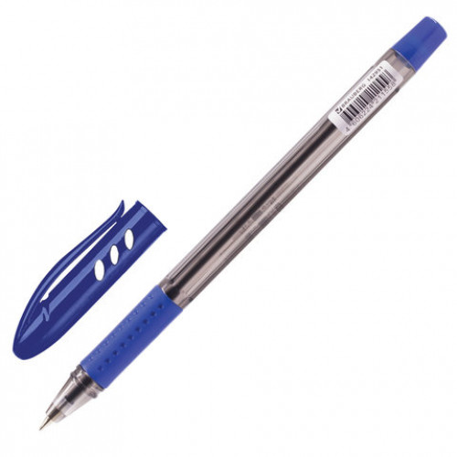 Ручка шариковая масляная BRAUBERG Black Tone, СИНЯЯ, корпус тонированный, узел 0,7 мм, линия письма 0,35 мм, 142951
