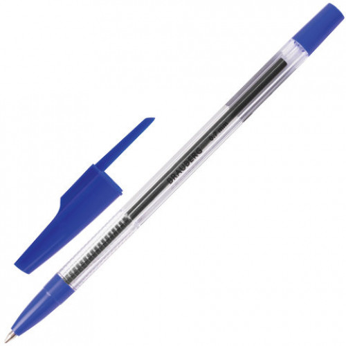 Ручка шариковая BRAUBERG Note, СИНЯЯ, корпус прозрачный, узел 0,7 мм, линия письма 0,35 мм, 141146