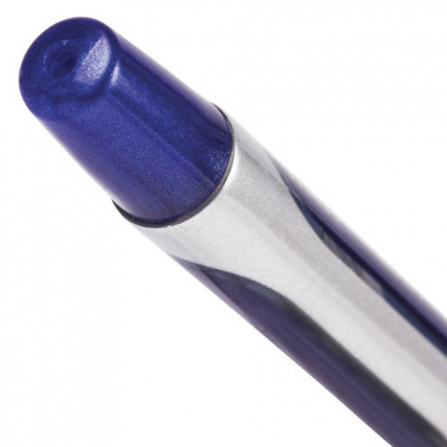Ручка шариковая масляная с грипом BRAUBERG Sigma Plus, СИНЯЯ, печать, узел 0,7 мм, линия письма 0,35 мм, 142689