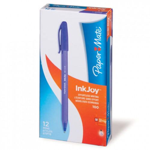 Ручка шариковая PAPER MATE Inkjoy 100, ФИОЛЕТОВАЯ, корпус тонированный фиолетовый, узел 1,2 мм, линия письма 1 мм, S0977330