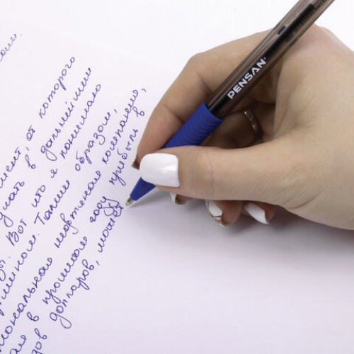 Ручка шариковая масляная с грипом PENSAN Sign-Up, классические цвета АССОРТИ, ДИСПЛЕЙ, линия письма 0,8 мм, 2410/S60