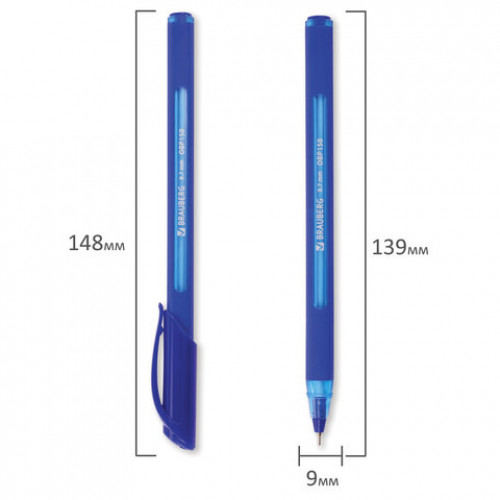 Ручка шариковая масляная BRAUBERG Extra Glide Soft Blue, СИНЯЯ, узел 0,7 мм, линия письма 0,35 мм, 142926