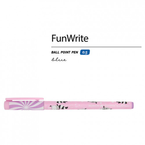 Ручка шариковая BRUNO VISCONTI FunWrite, СИНЯЯ, Lolipop.Енотики, узел 0,5 мм, линия письма 0,38 мм, 20-0212/62