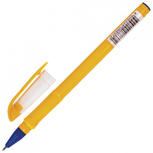 Ручка шариковая масляная BRAUBERG Oil Sharp, СИНЯЯ, корпус оранжевый, узел 0,7 мм, линия письма 0,5 мм, 141532