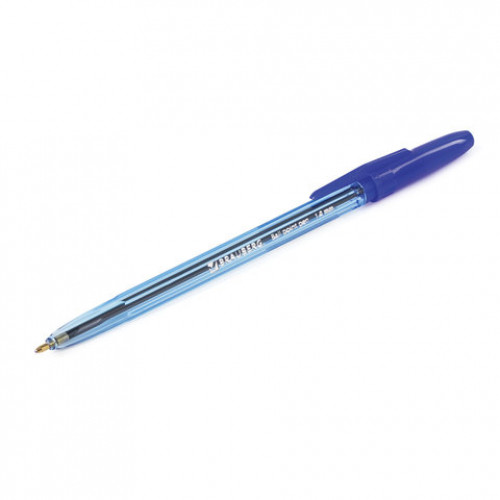 Ручка шариковая BRAUBERG Carina Blue, СИНЯЯ, корпус тонированный синий, узел 1 мм, линия письма 0,5 мм, 141669