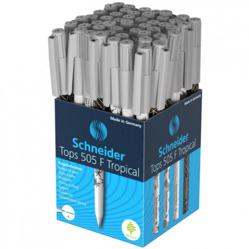 Ручка шариковая SCHNEIDER (Германия) Tops 505 F Tropical, СИНЯЯ, корпус с принтом, узел 0,8 мм, 151500