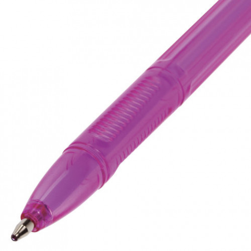 Ручка шариковая BRAUBERG X-333 VIOLET, ФИОЛЕТОВАЯ, корпус тонированный фиолетовый, узел 0,7 мм, линия письма 0,35 мм, 142833