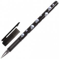 Ручка шариковая BRAUBERG Черепа, СИНЯЯ, корпус с печатью, узел 0,7 мм, линия письма 0,35 мм, 141536