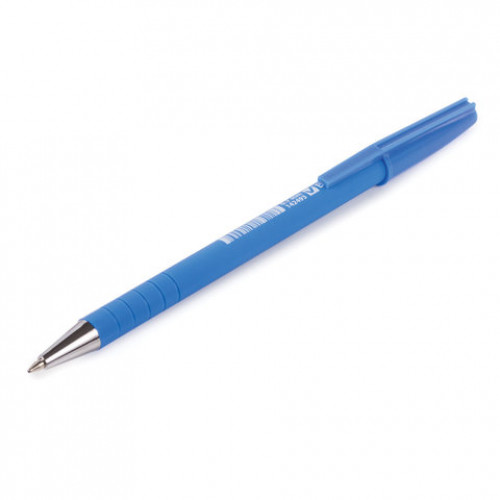 Ручка шариковая BRAUBERG Capital blue, СИНЯЯ, корпус soft-touch голубой, узел 0,7 мм, линия письма 0,35 мм, 142493