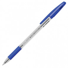 Ручка шариковая с грипом ERICH KRAUSE R-301 Grip, СИНЯЯ, корпус прозрачный, узел 1 мм, линия письма 0,5 мм, 39527
